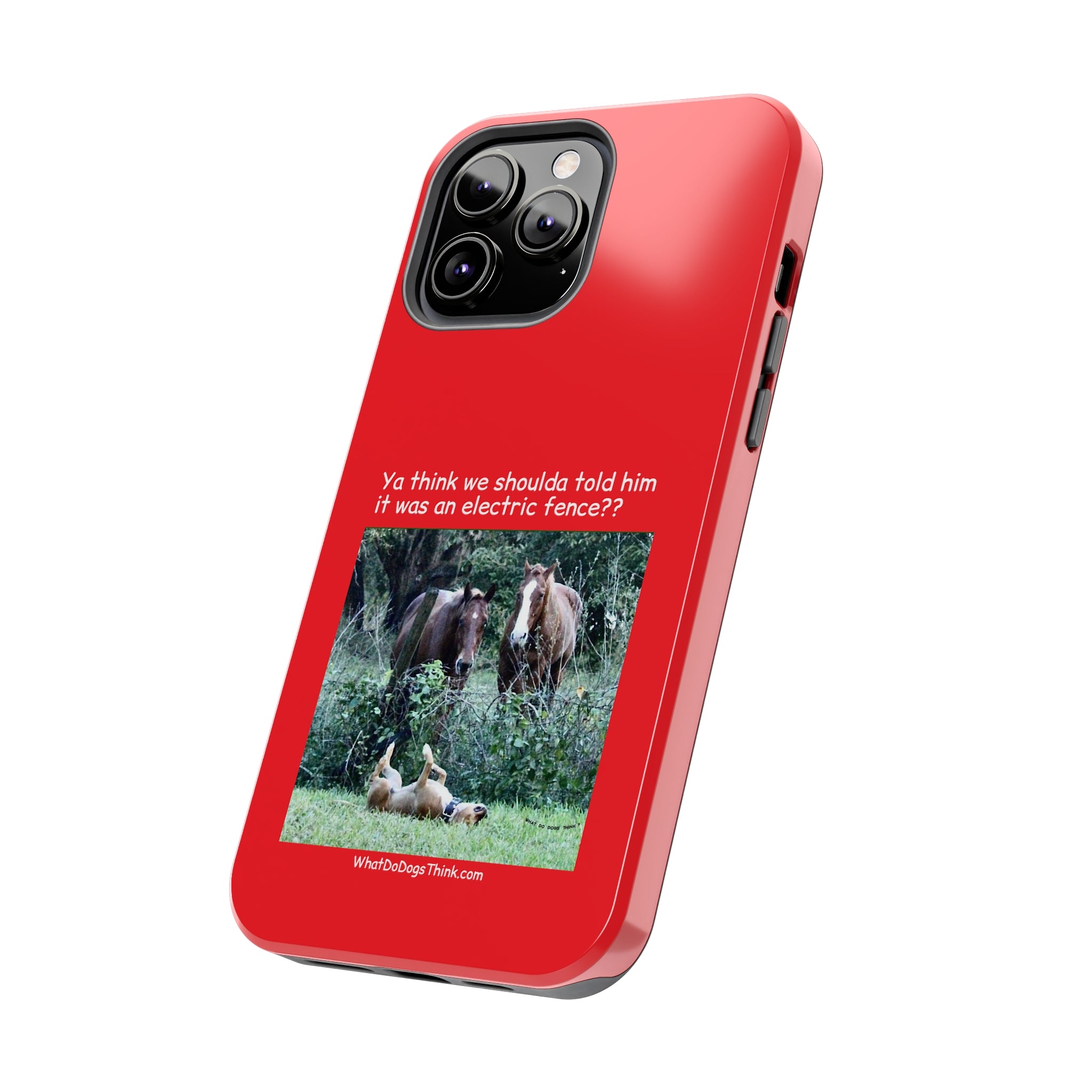 Electric Fence   Red Tough Phone Cases