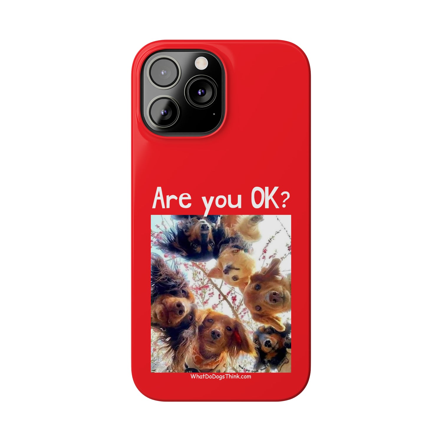 Are you OK?     Red Slim Phone Cases