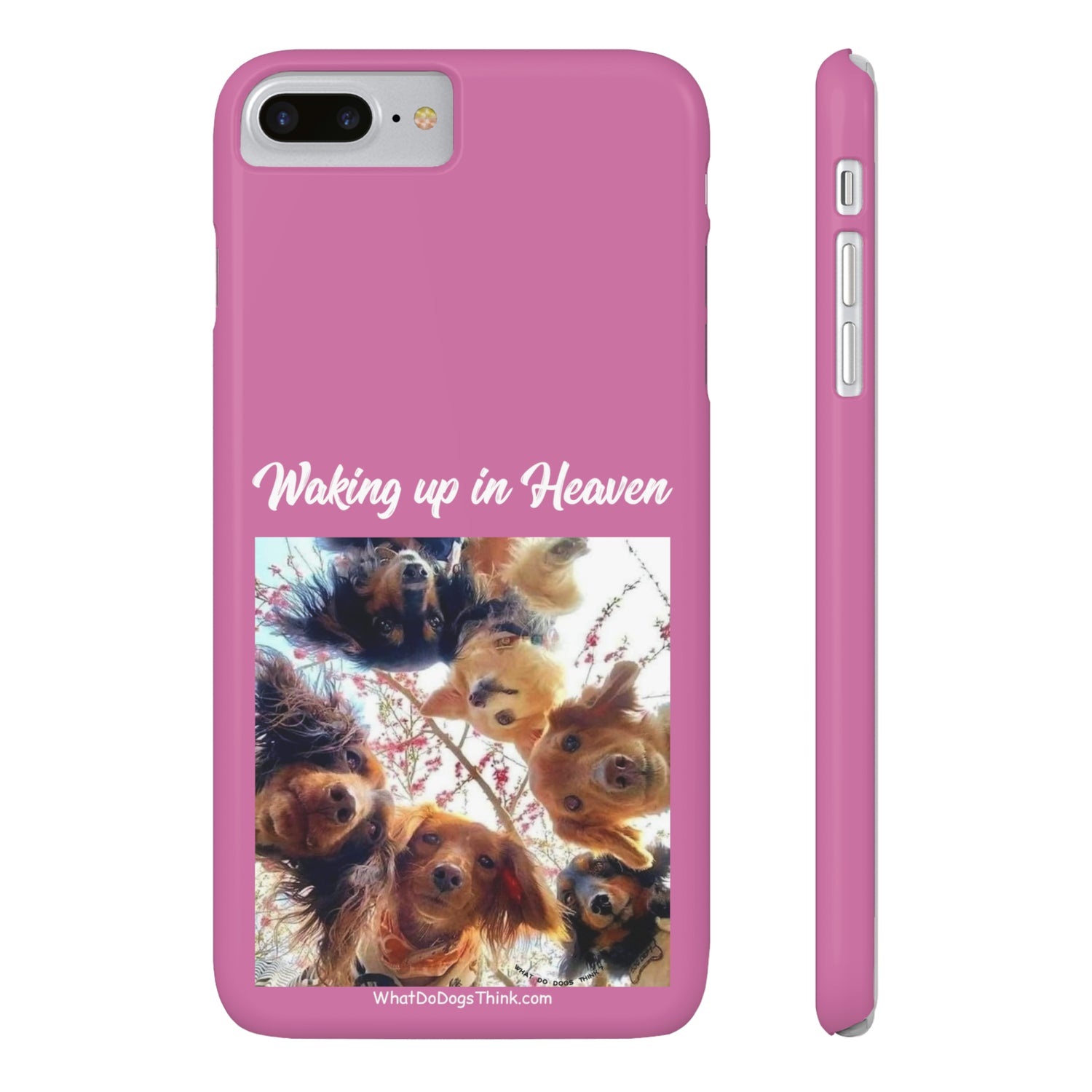 Waking Up In Heaven     Pink Slim Phone Cases