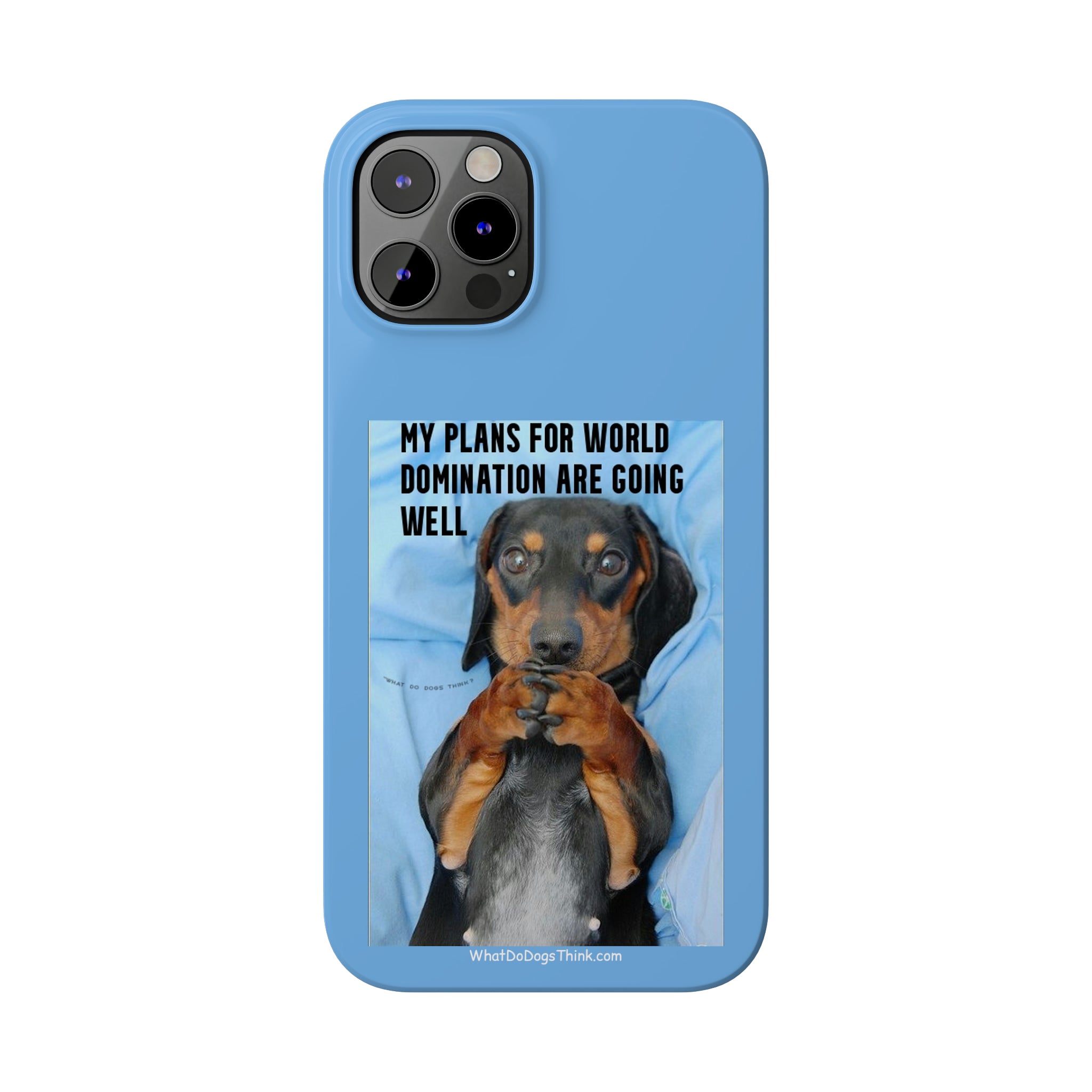 World Domination     Blue Slim Phone Cases