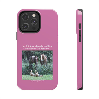 Electric Fence   Pink Tough Phone Cases