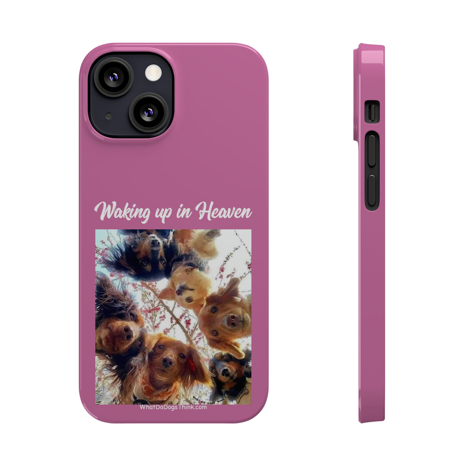 Waking Up In Heaven     Pink Slim Phone Cases