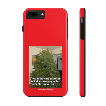 Stowaway Cat Red  Tough Phone Cases