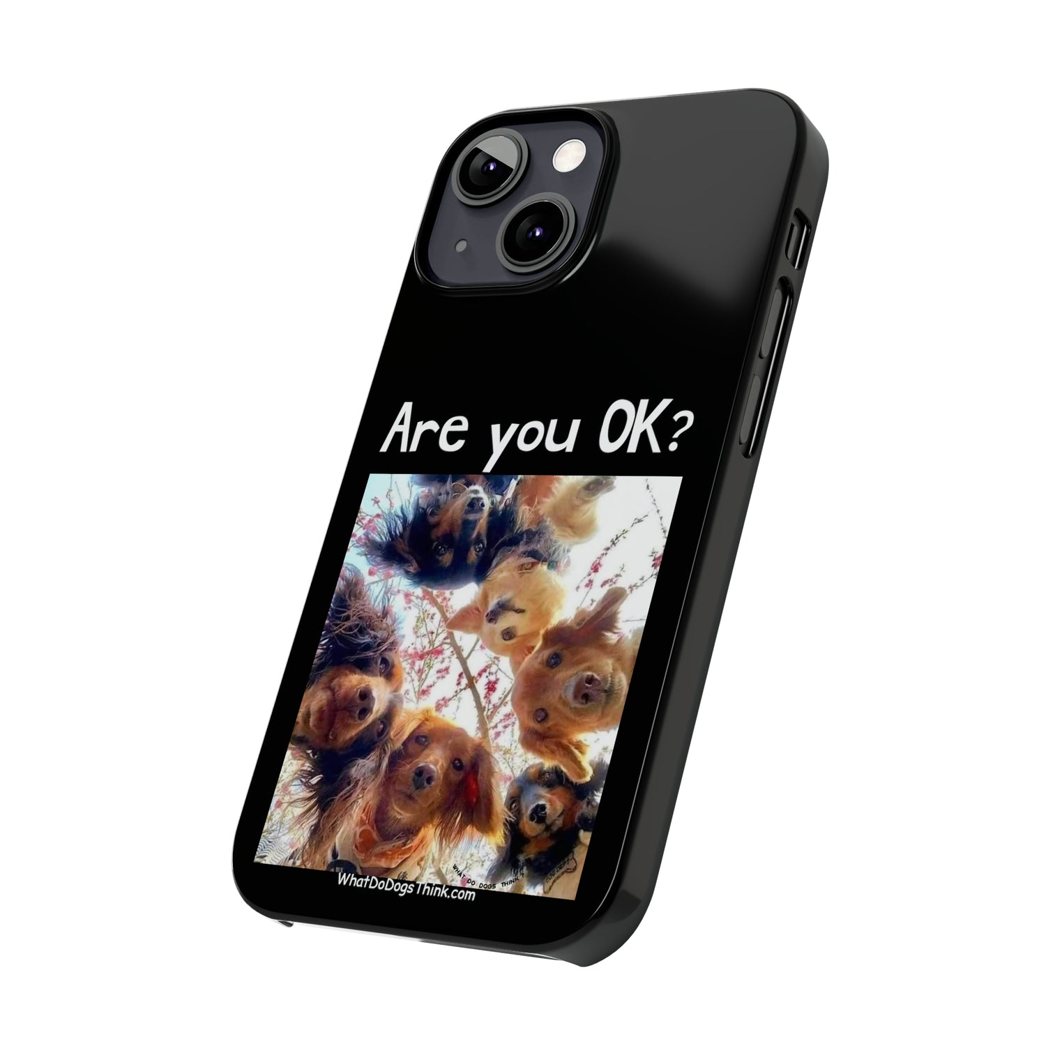 Are you OK?     Black Slim Phone Cases