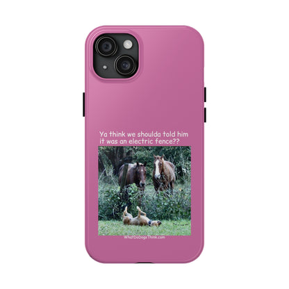 Electric Fence   Pink Tough Phone Cases