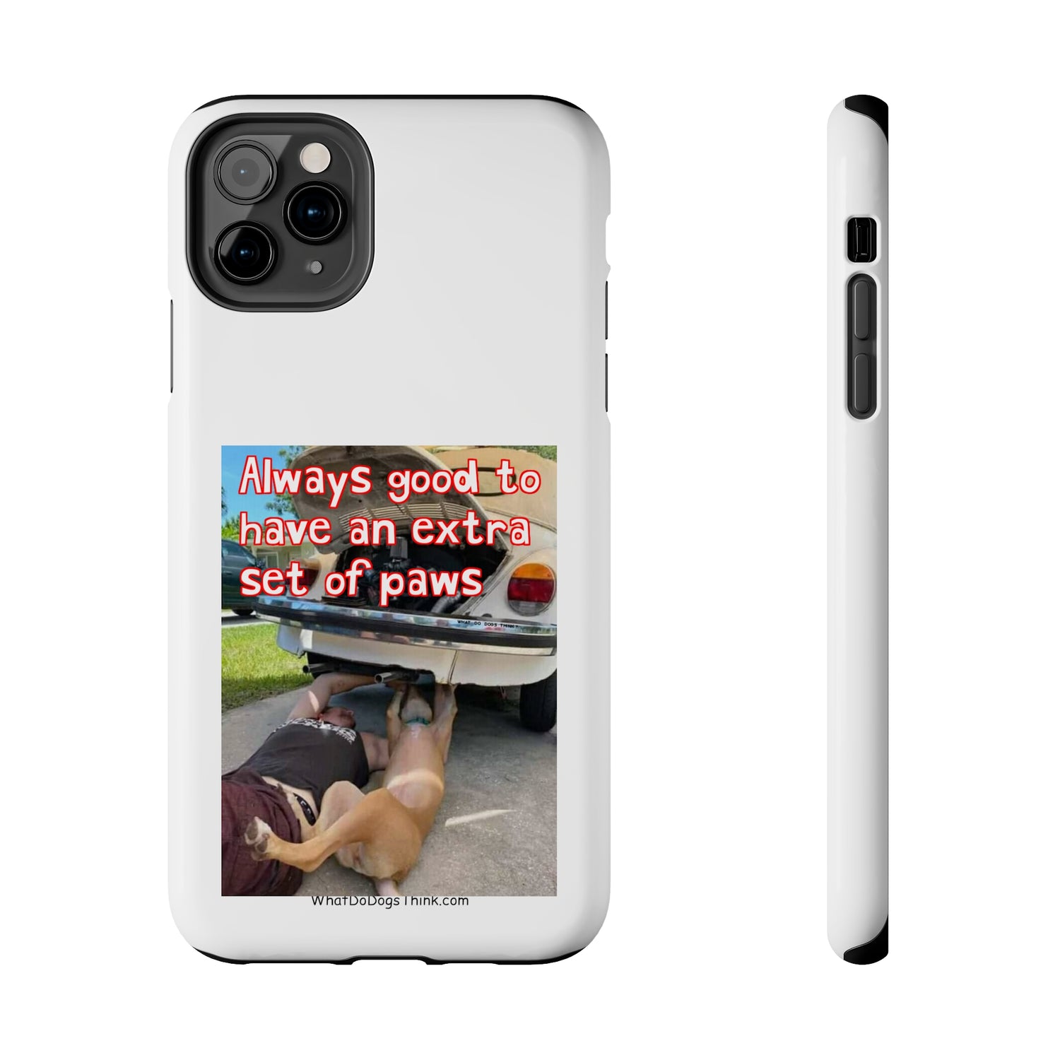 Extra Paw    White Tough Phone Cases