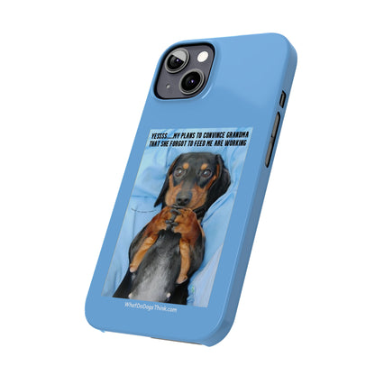 Grandma    Blue Slim Phone Cases