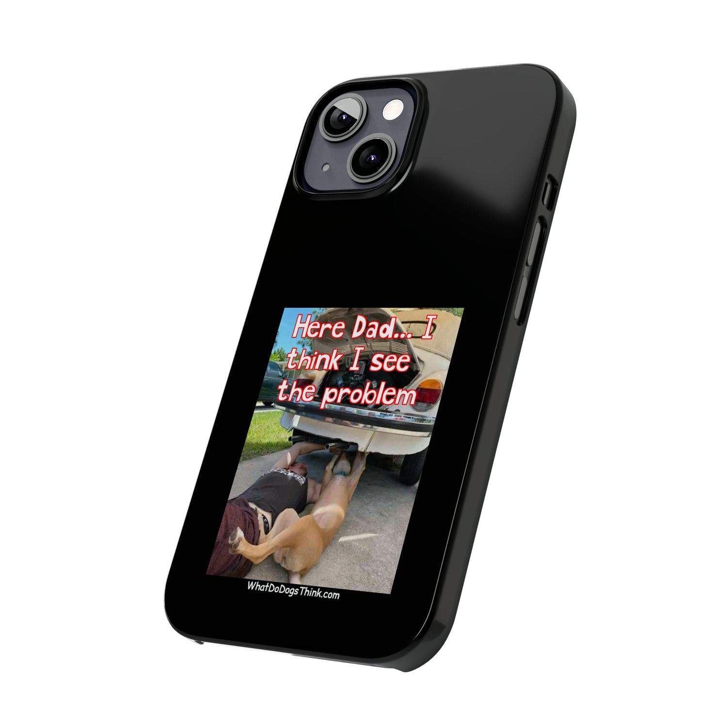 Here Dad    Black Slim Phone Cases