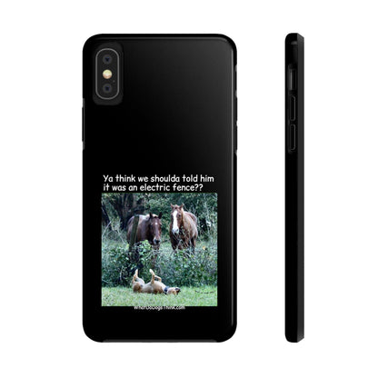 Electric Fence   Black Tough Phone Cases