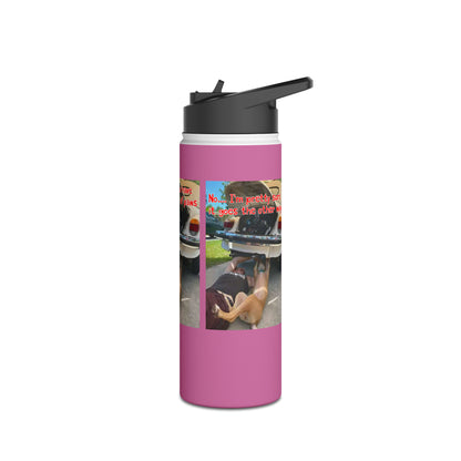 VW Helper   Pink Stainless Steel Water Bottle, Standard Lid