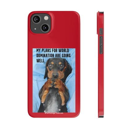 World Domination     Red Slim Phone Cases