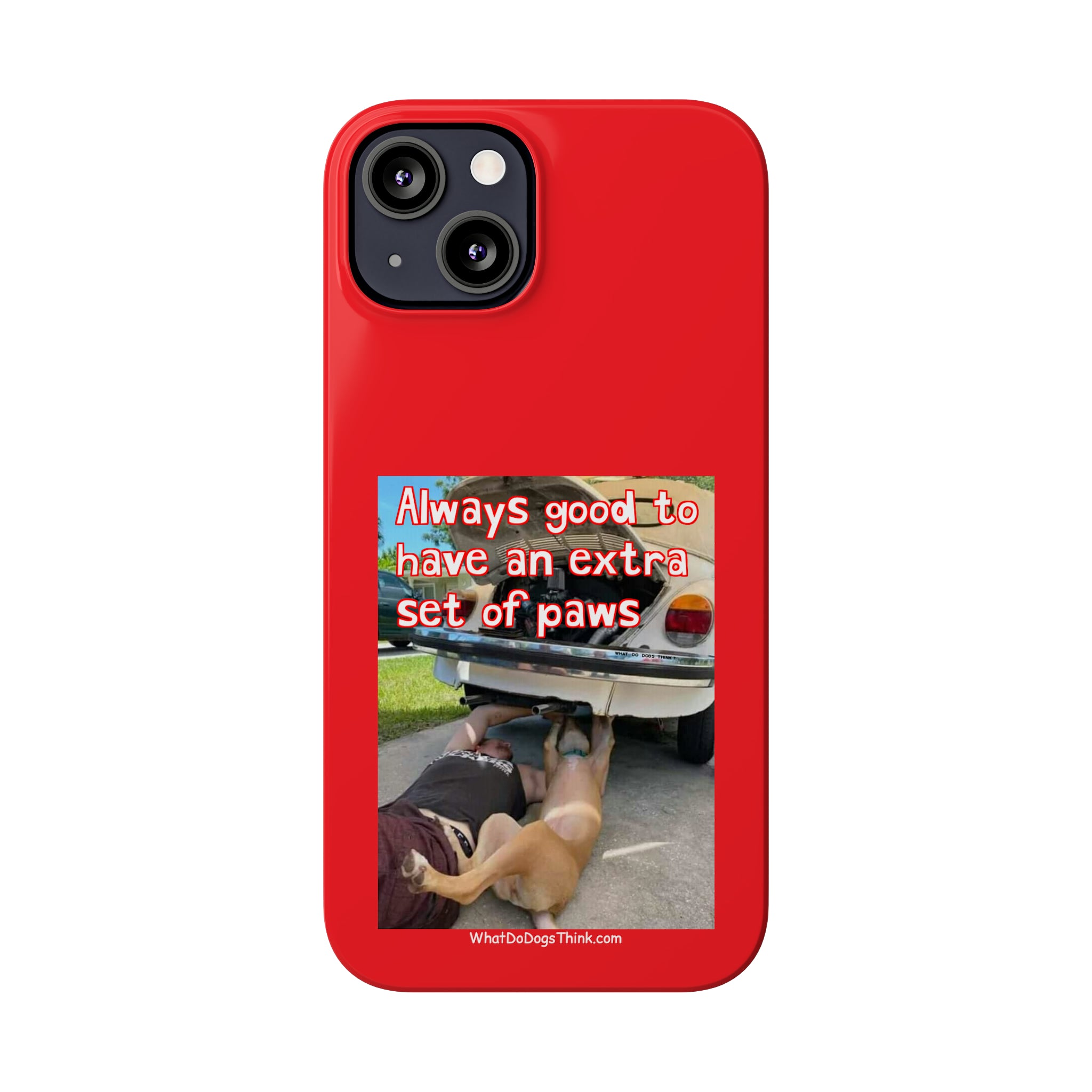 Extra Paws      Red Slim Phone Case