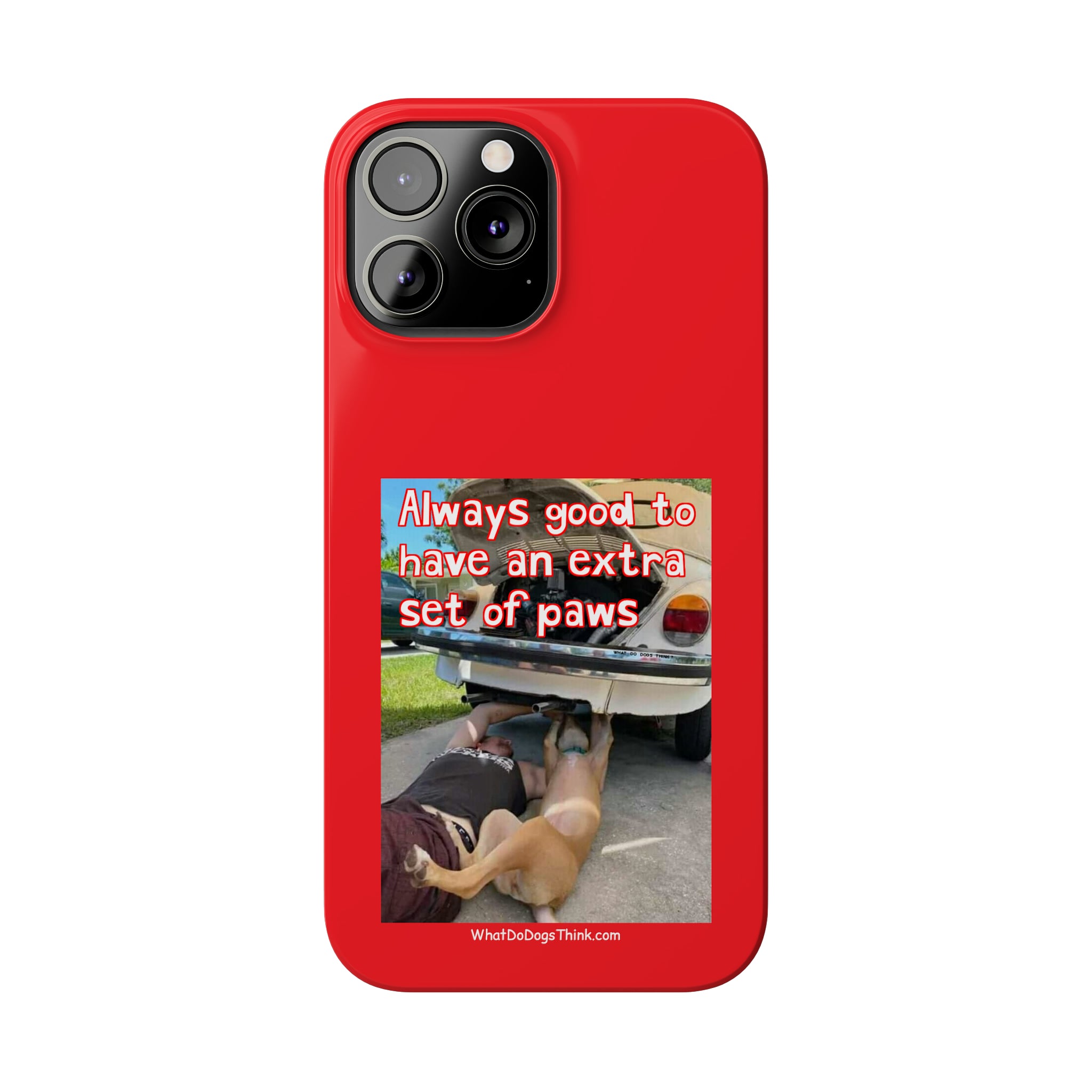 Extra Paws      Red Slim Phone Case