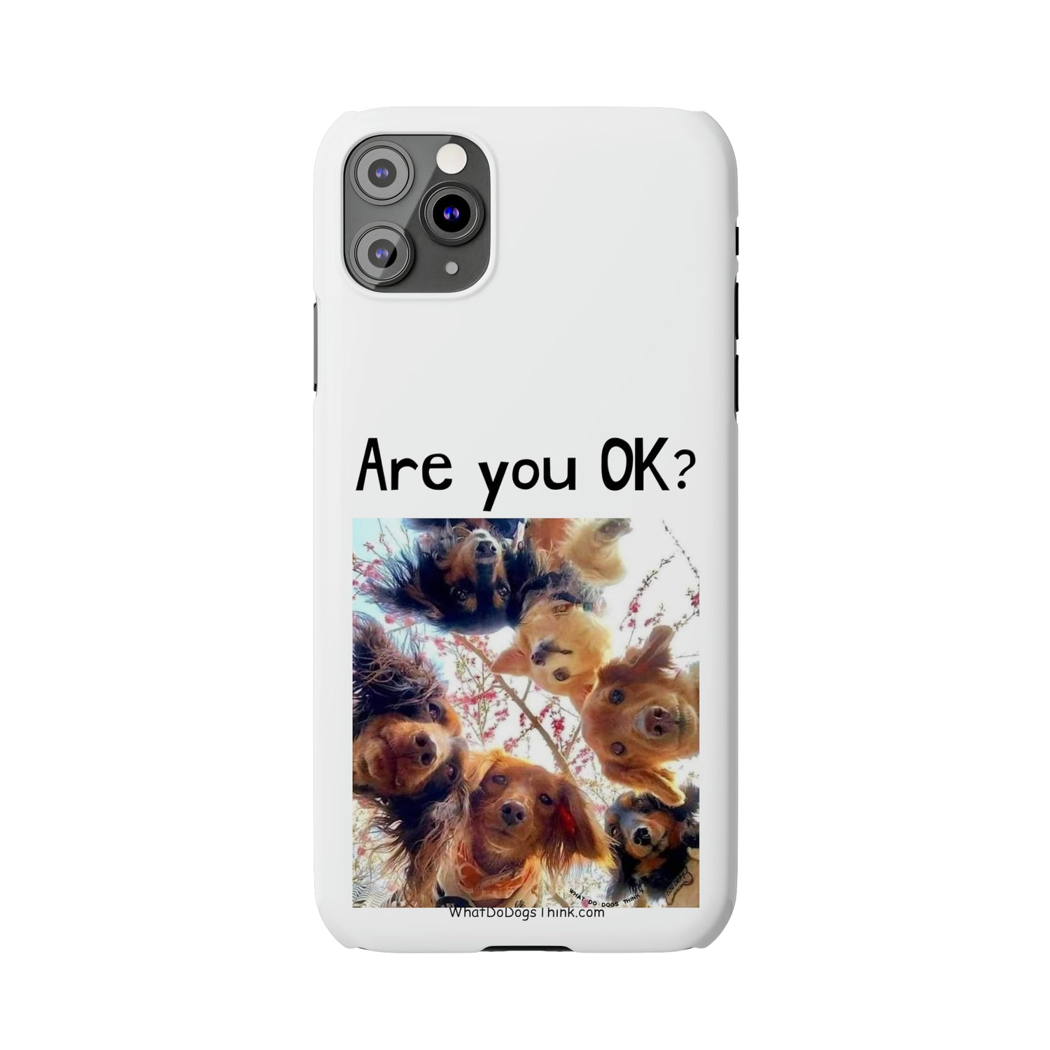 Are you OK?     White Slim Phone Cases