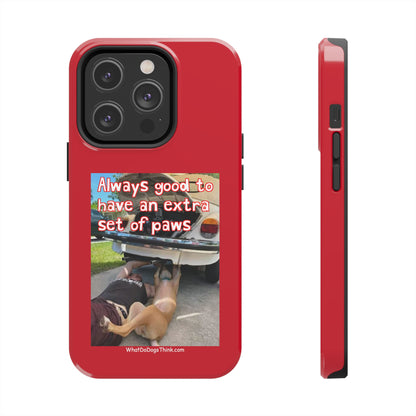 Extra Paw    Red Tough Phone Cases