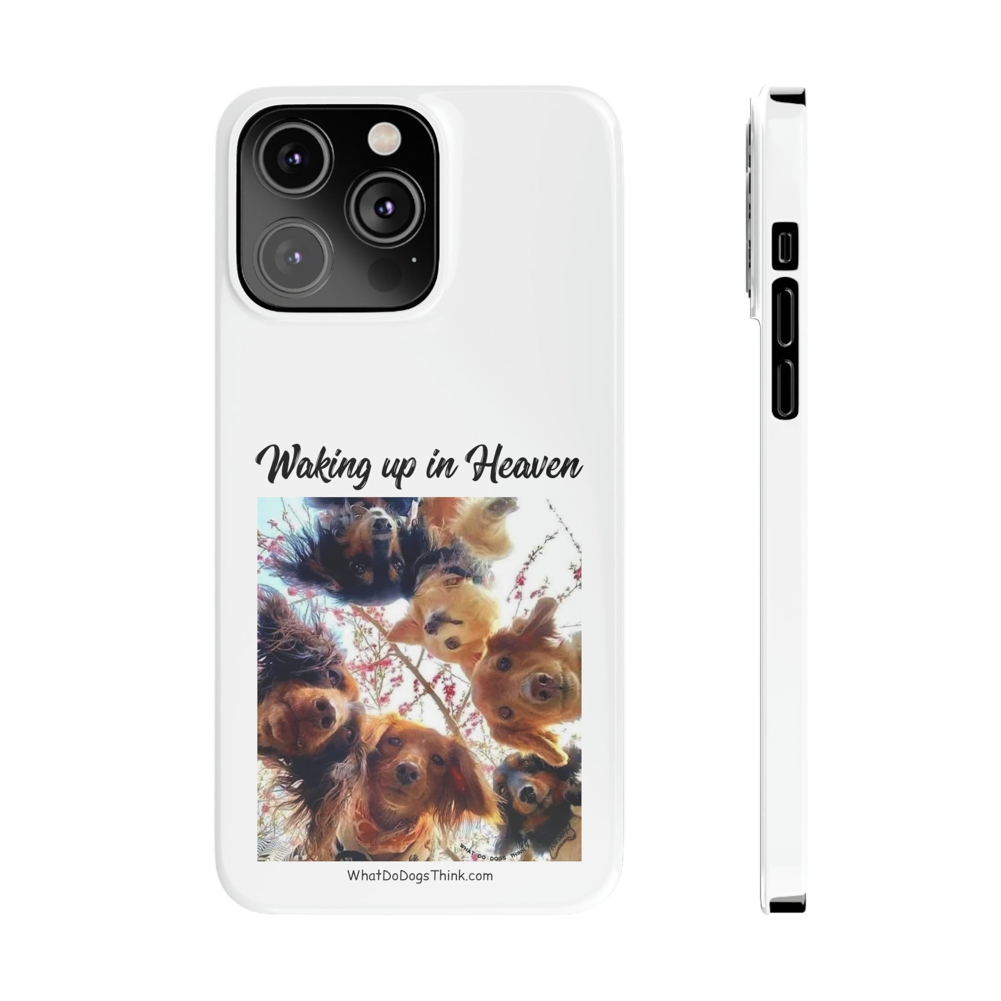 Waking Up In Heaven     White Slim Phone Cases