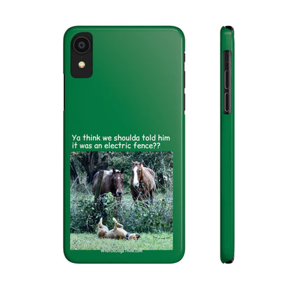 Electric Fence      Green Slim Phone Case