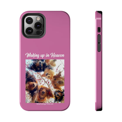 Waking Up in Heaven   Pink Tough Phone Cases