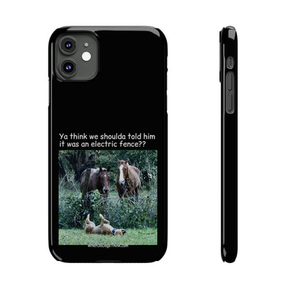 Electric Fence      Black Slim Phone Case