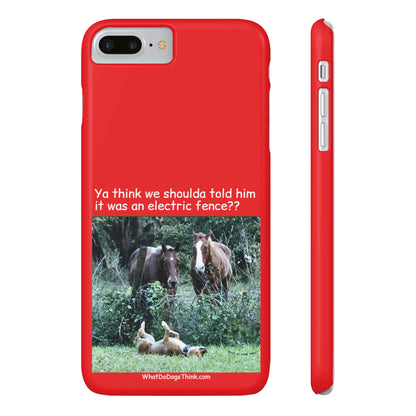 Electric Fence      Red Slim Phone Case