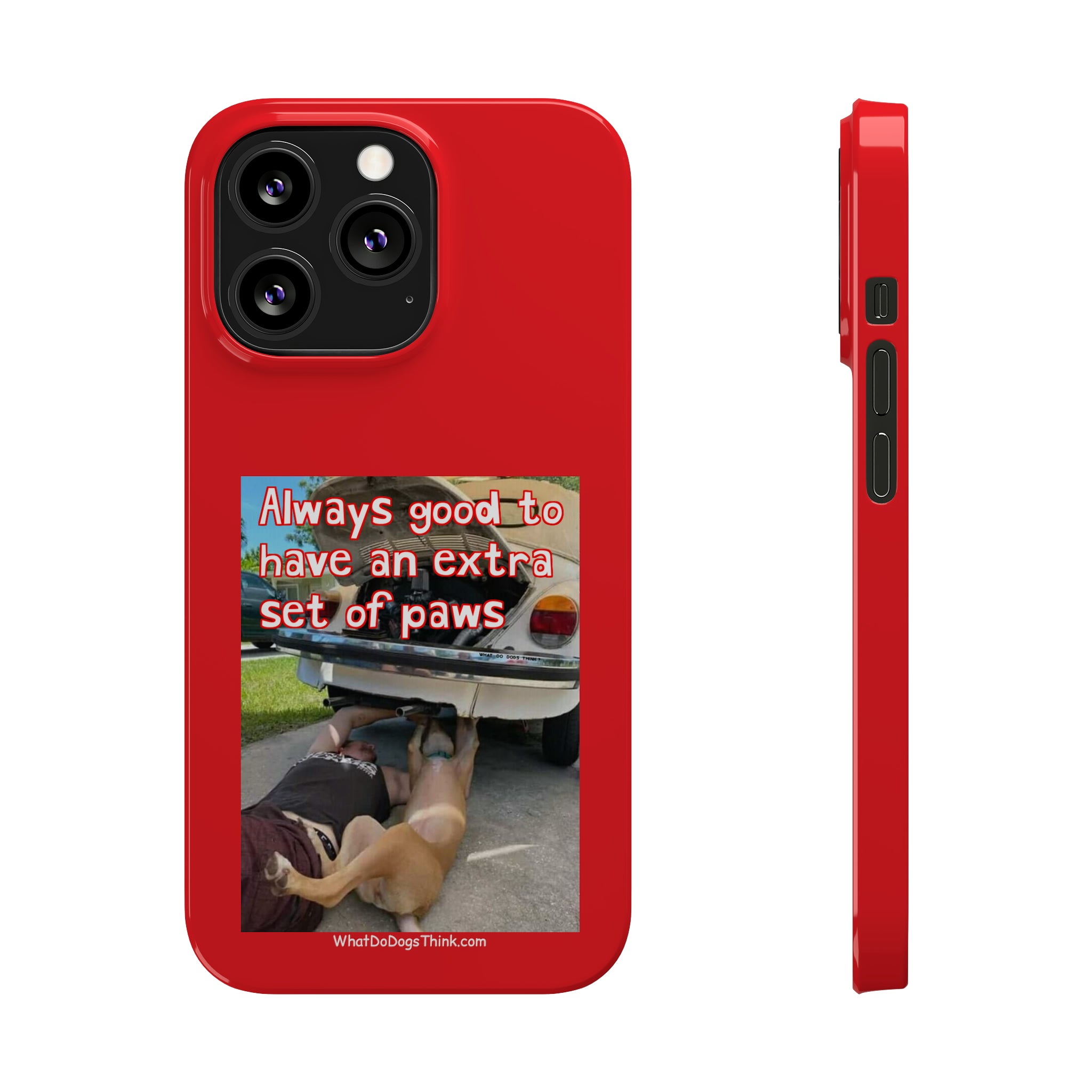 Extra Paws      Red Slim Phone Case