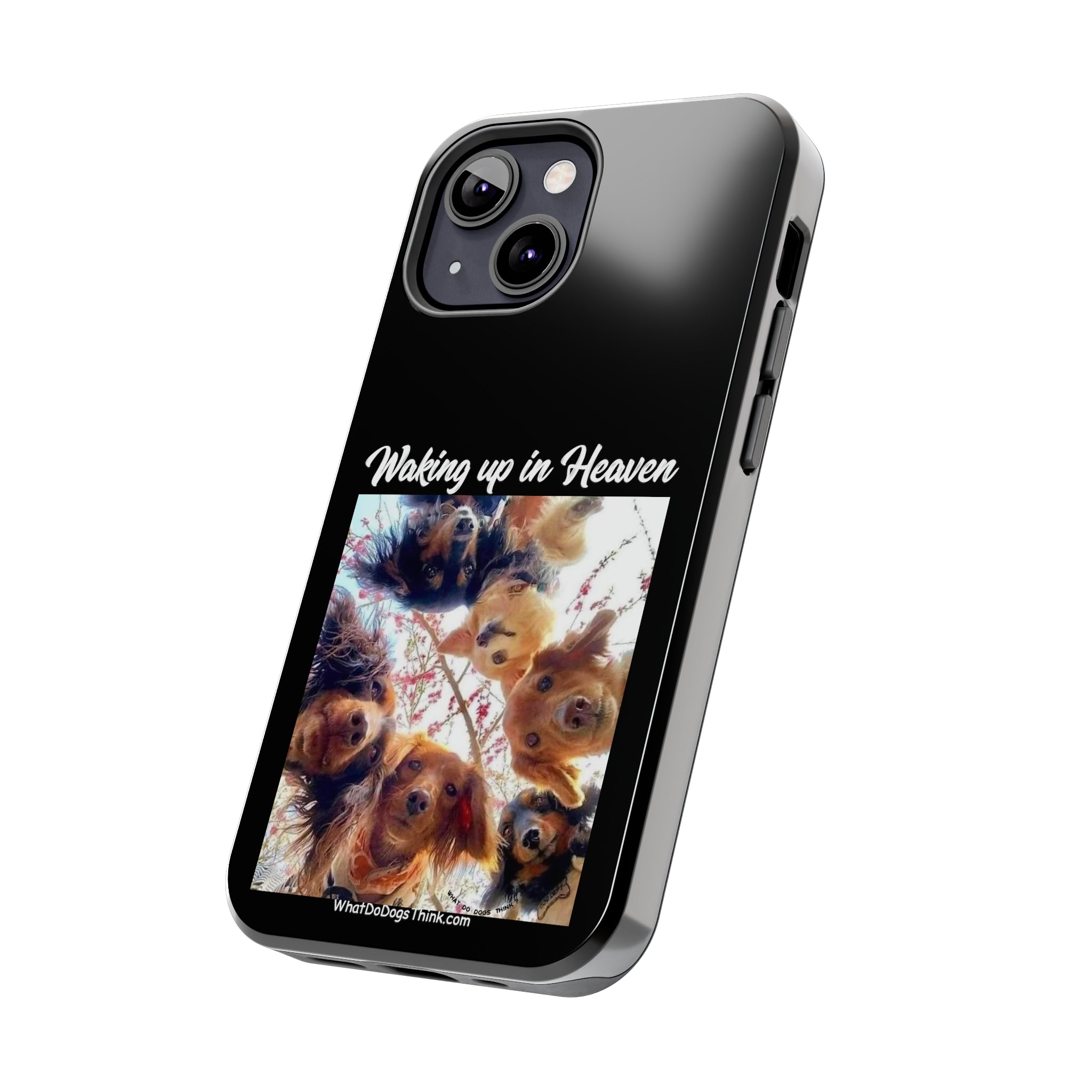 Waking Up in Heaven   Black Tough Phone Cases