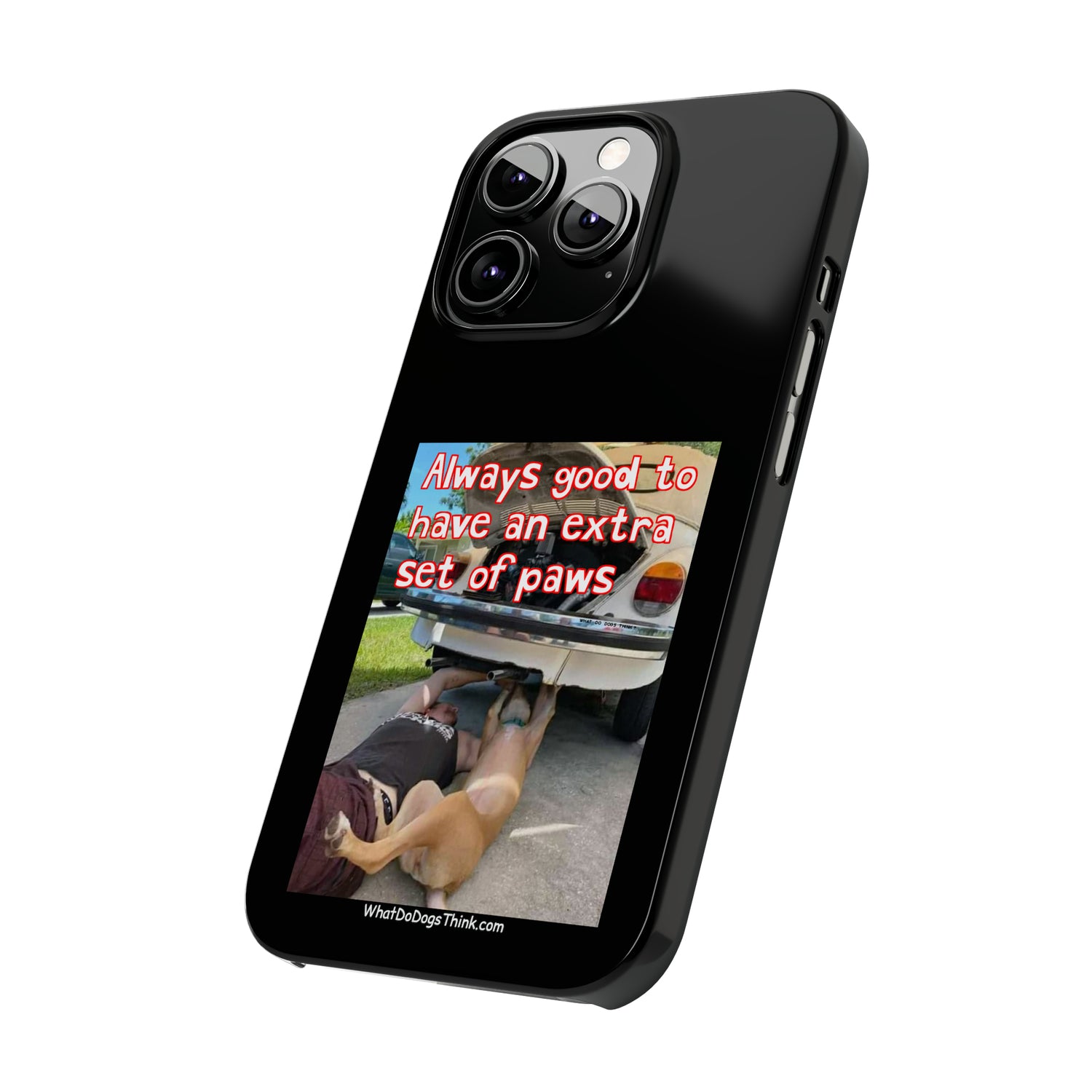 Extra Paws      Black Slim Phone Case