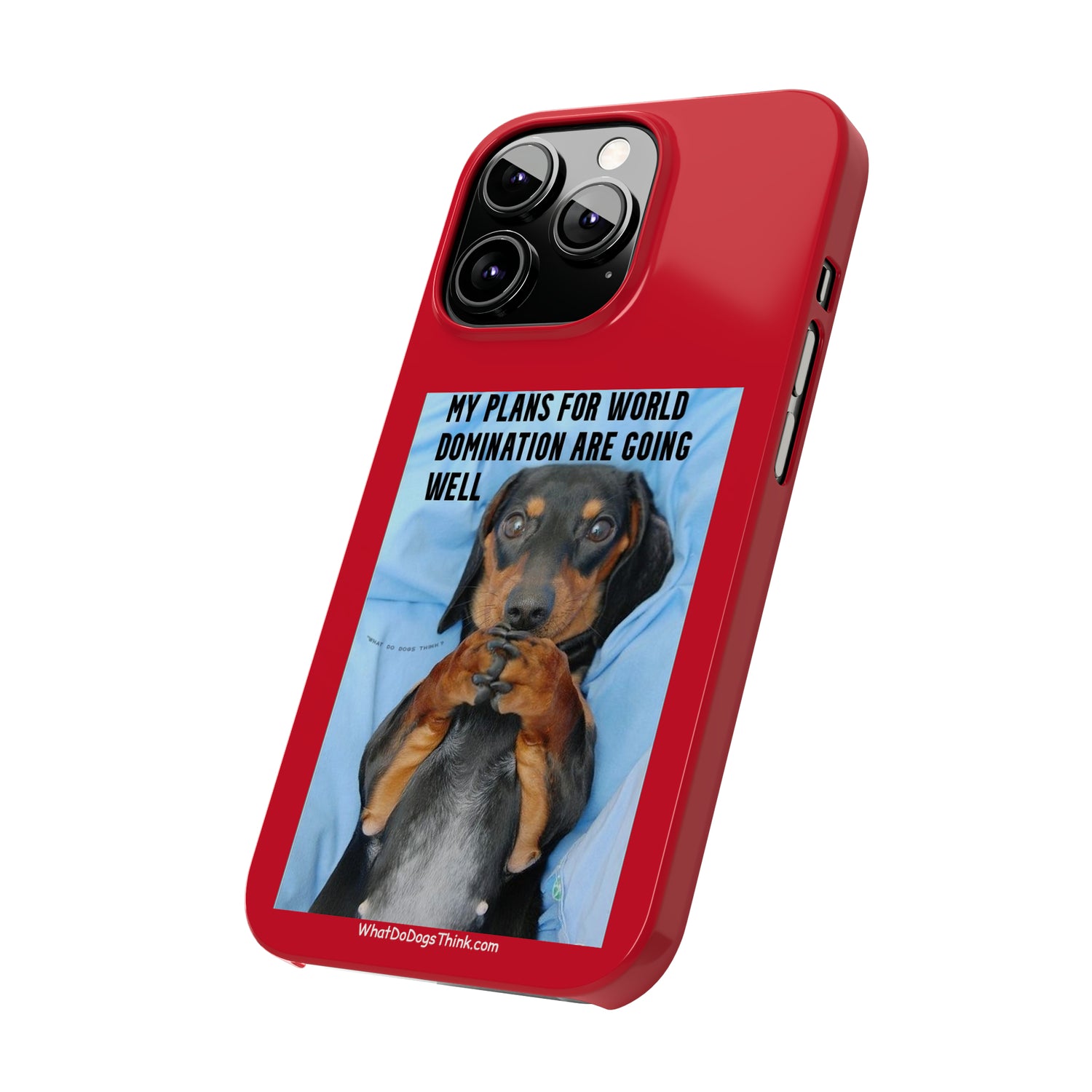 World Domination     Red Slim Phone Cases