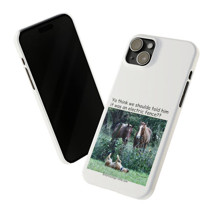 Electric Fence      White Slim Phone Case