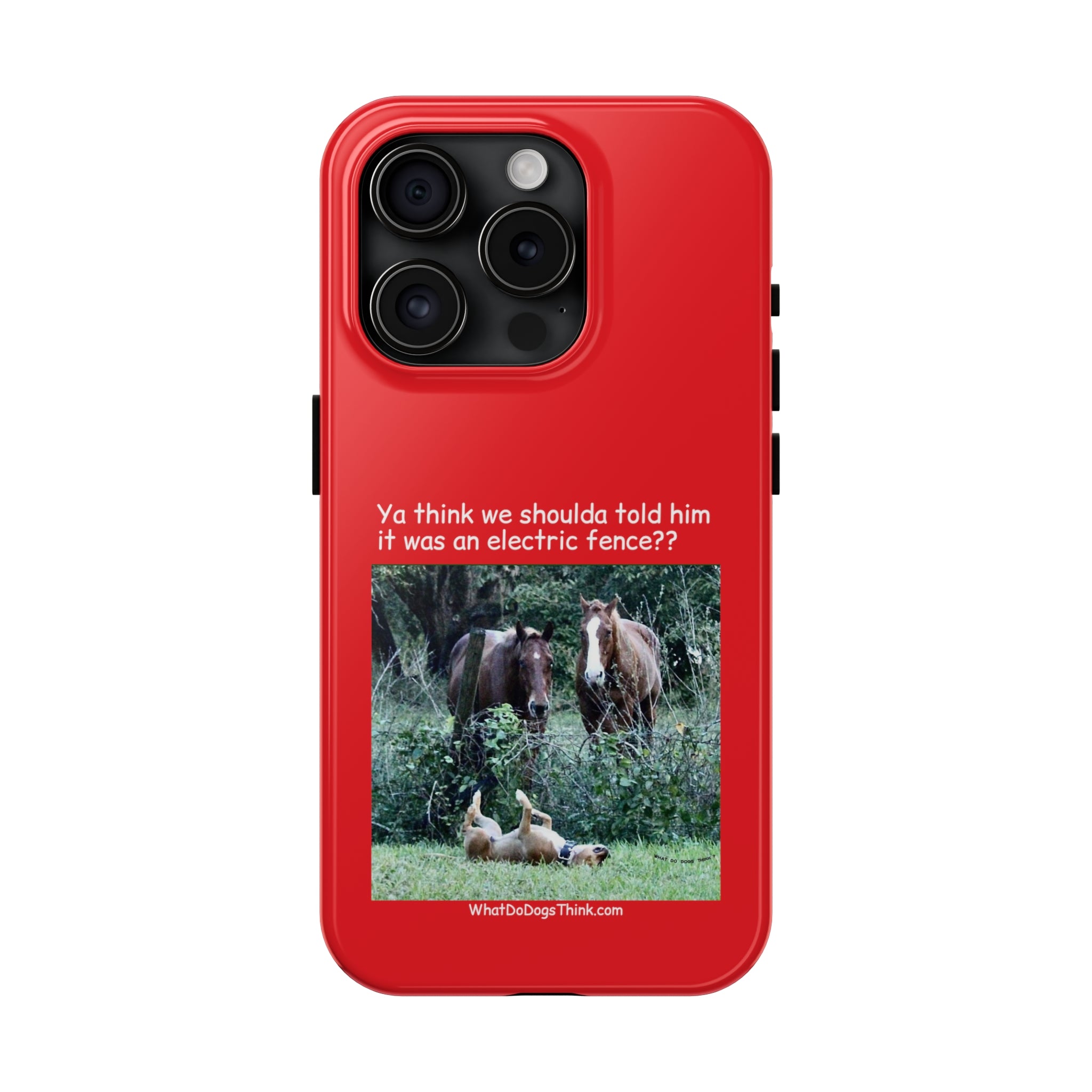 Electric Fence   Red Tough Phone Cases