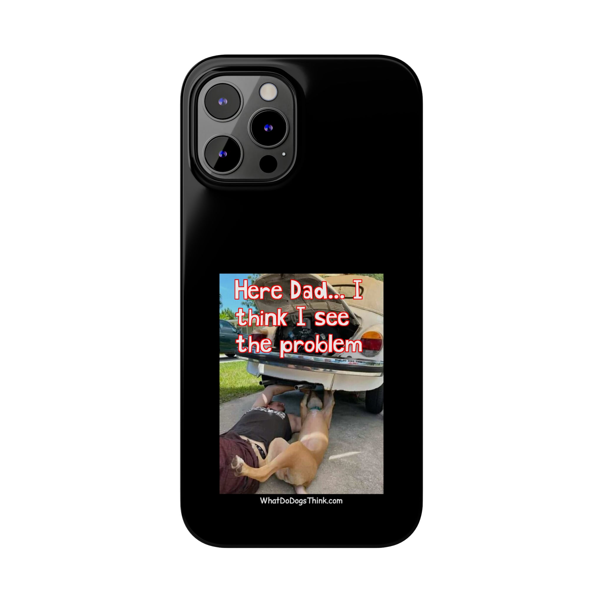 Here Dad    Black Slim Phone Cases