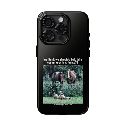 Electric Fence   Black Tough Phone Cases