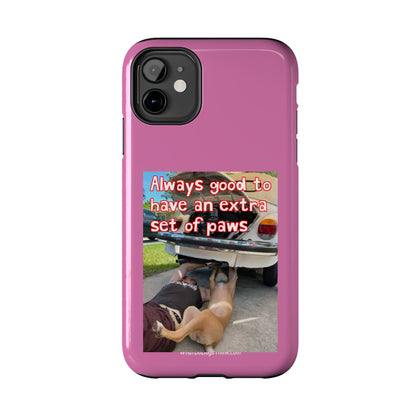 Extra Paw    Pink Tough Phone Cases