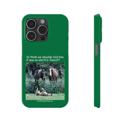 Electric Fence      Green Slim Phone Case