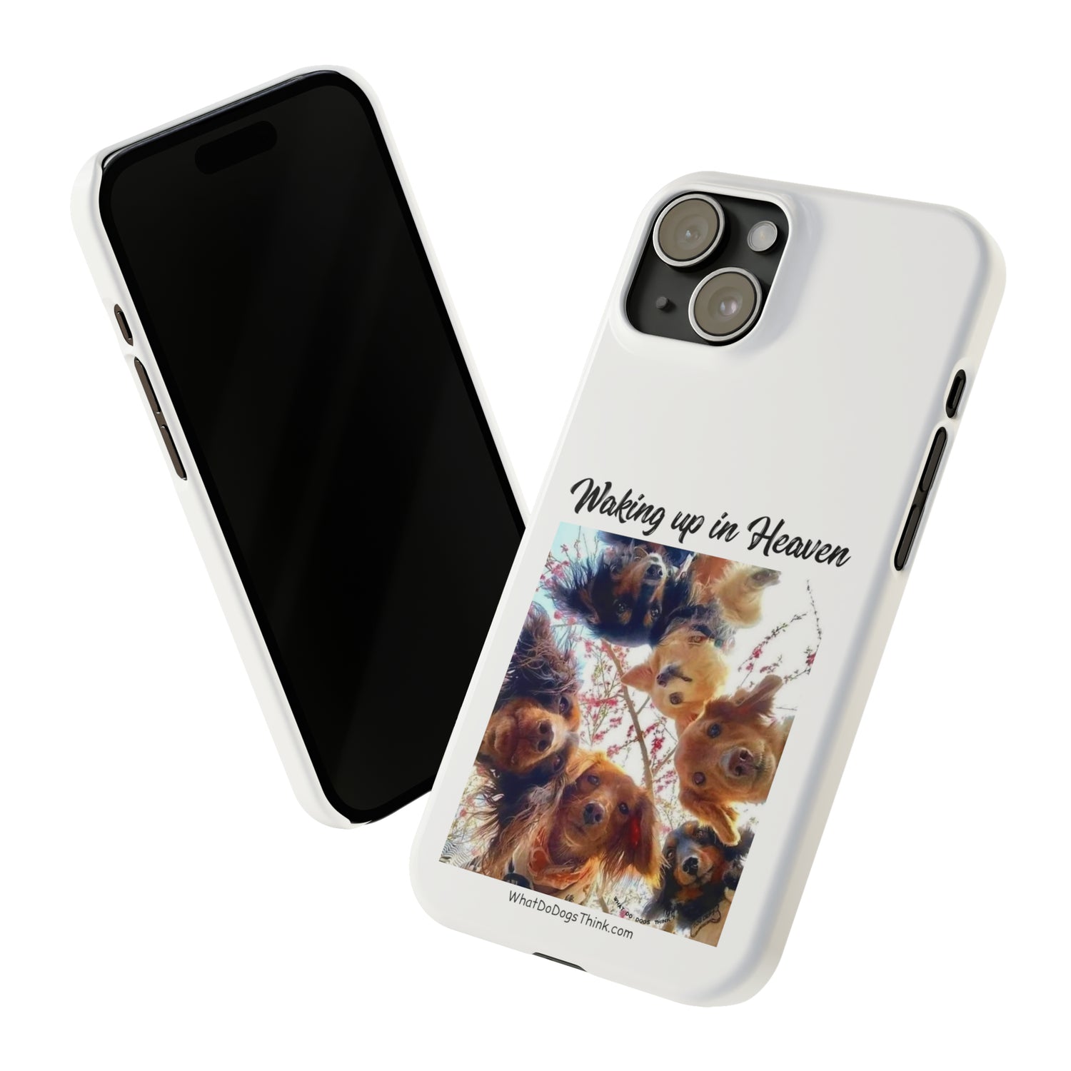 Waking Up In Heaven     White Slim Phone Cases