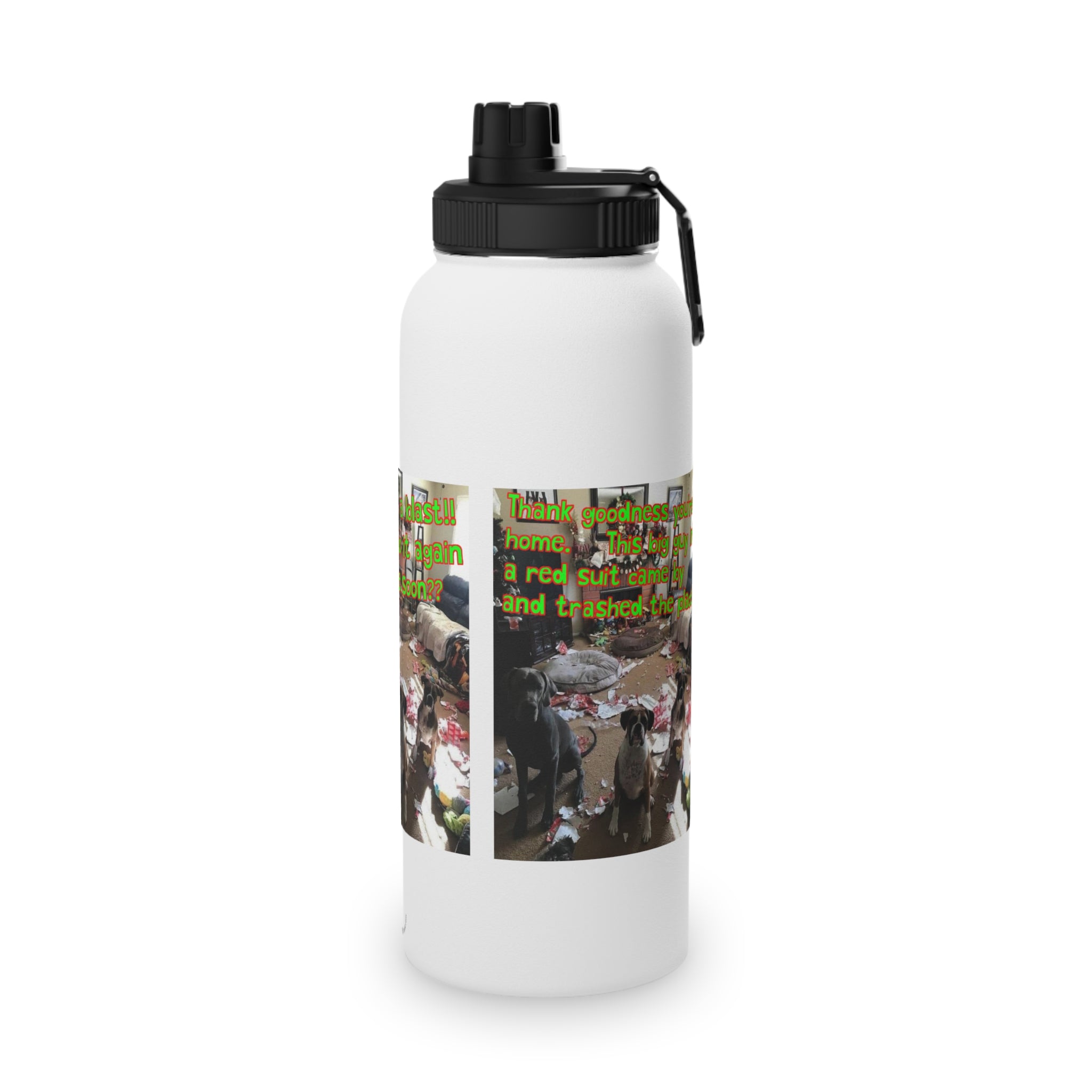 Christmas Party  Stainless Steel Water Bottle, Sports Lid