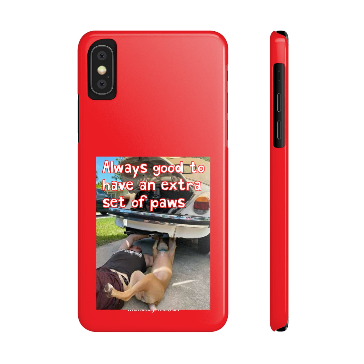 Extra Paws      Red Slim Phone Case