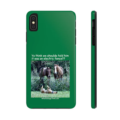 Electric Fence   Green Tough Phone Cases