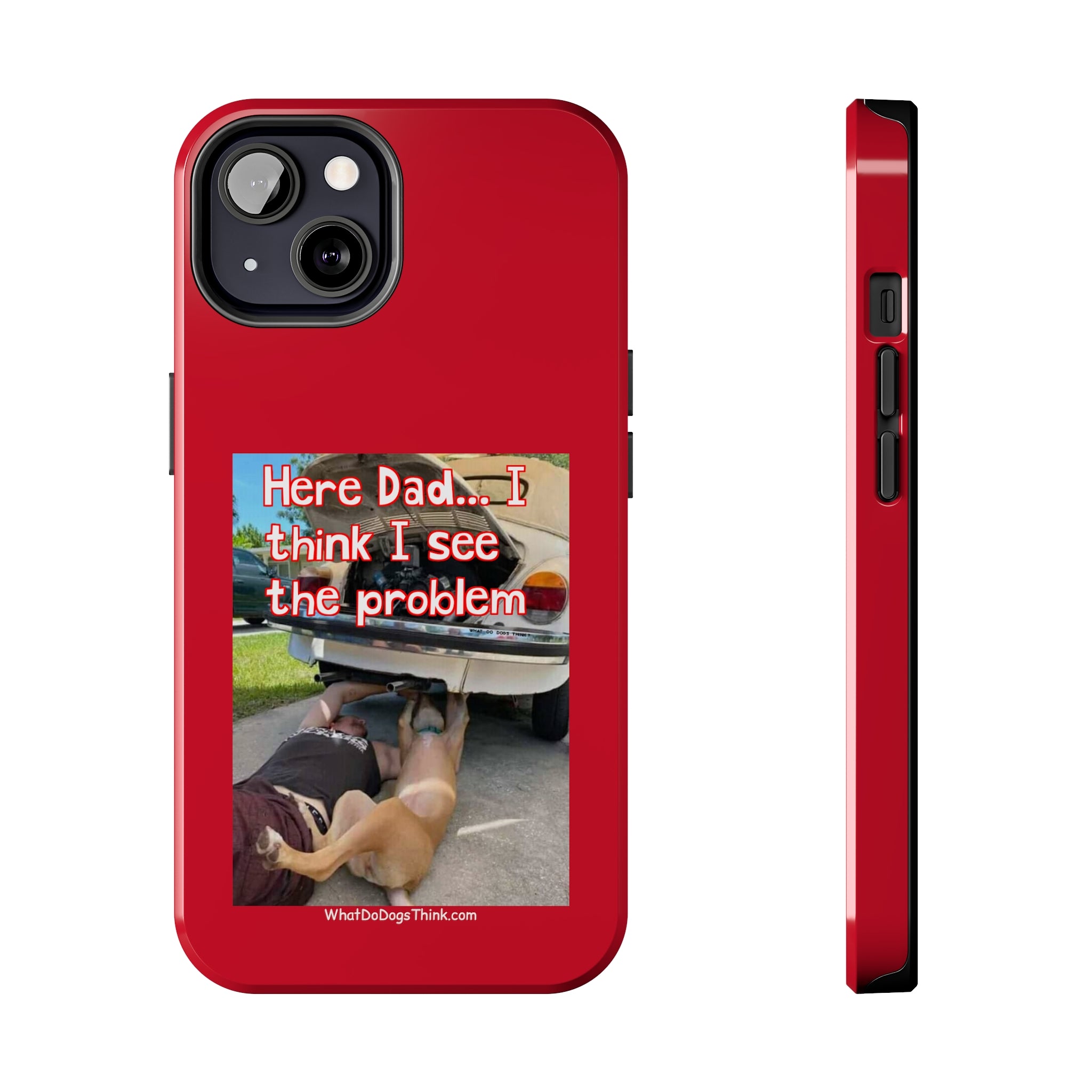 Here Dad    Red Tough Phone Cases