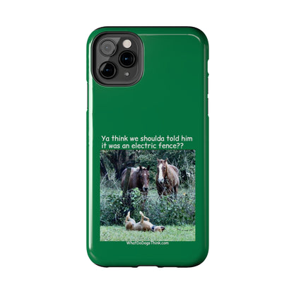 Electric Fence   Green Tough Phone Cases