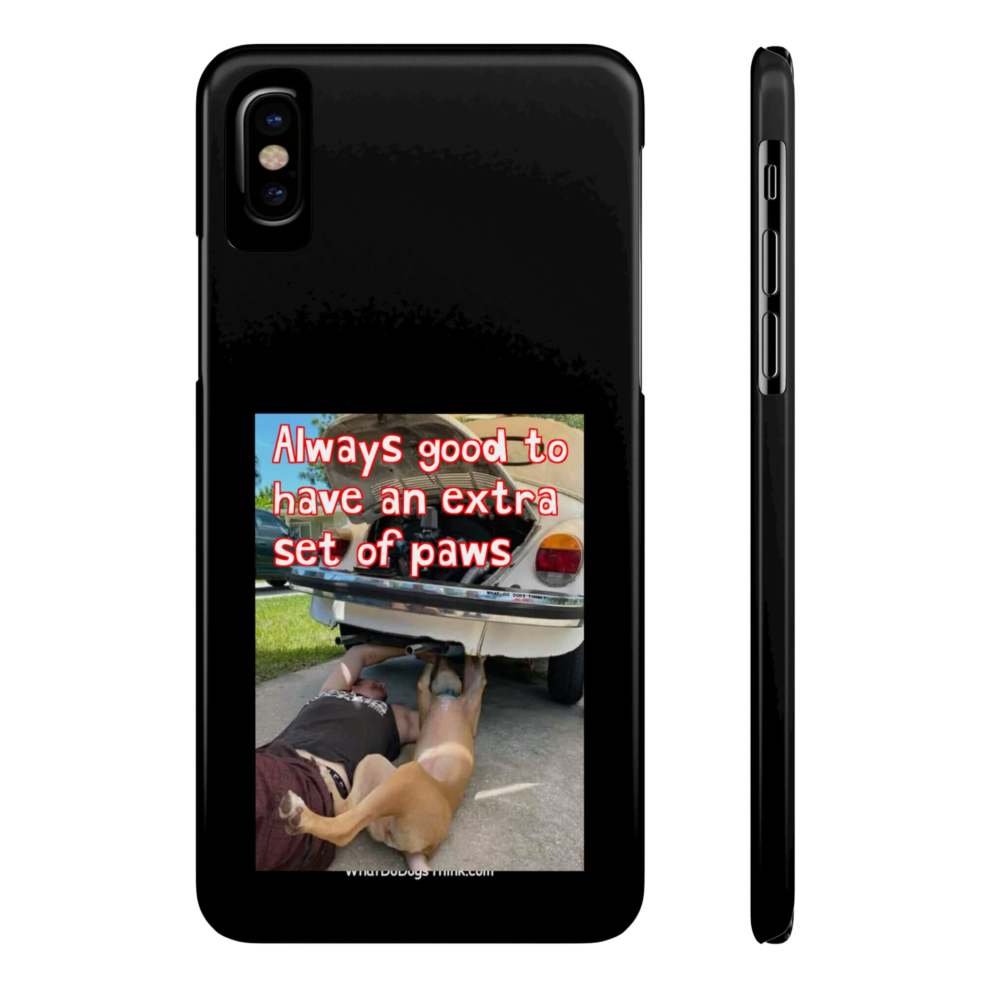 Extra Paws      Black Slim Phone Case