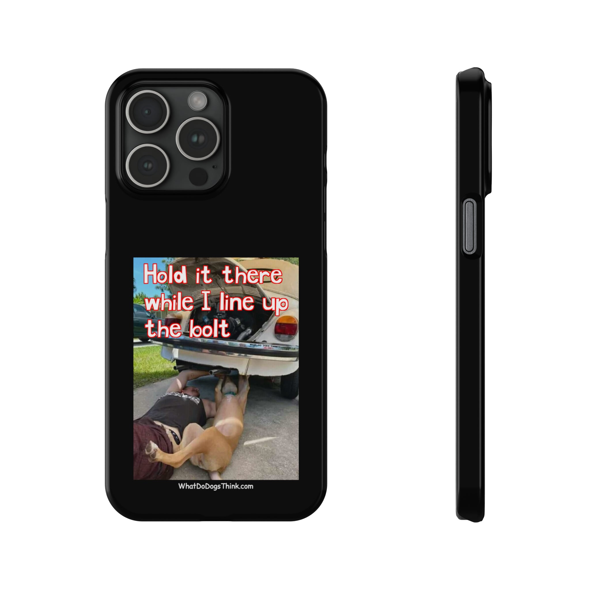 Hold It    Black Slim Phone Cases