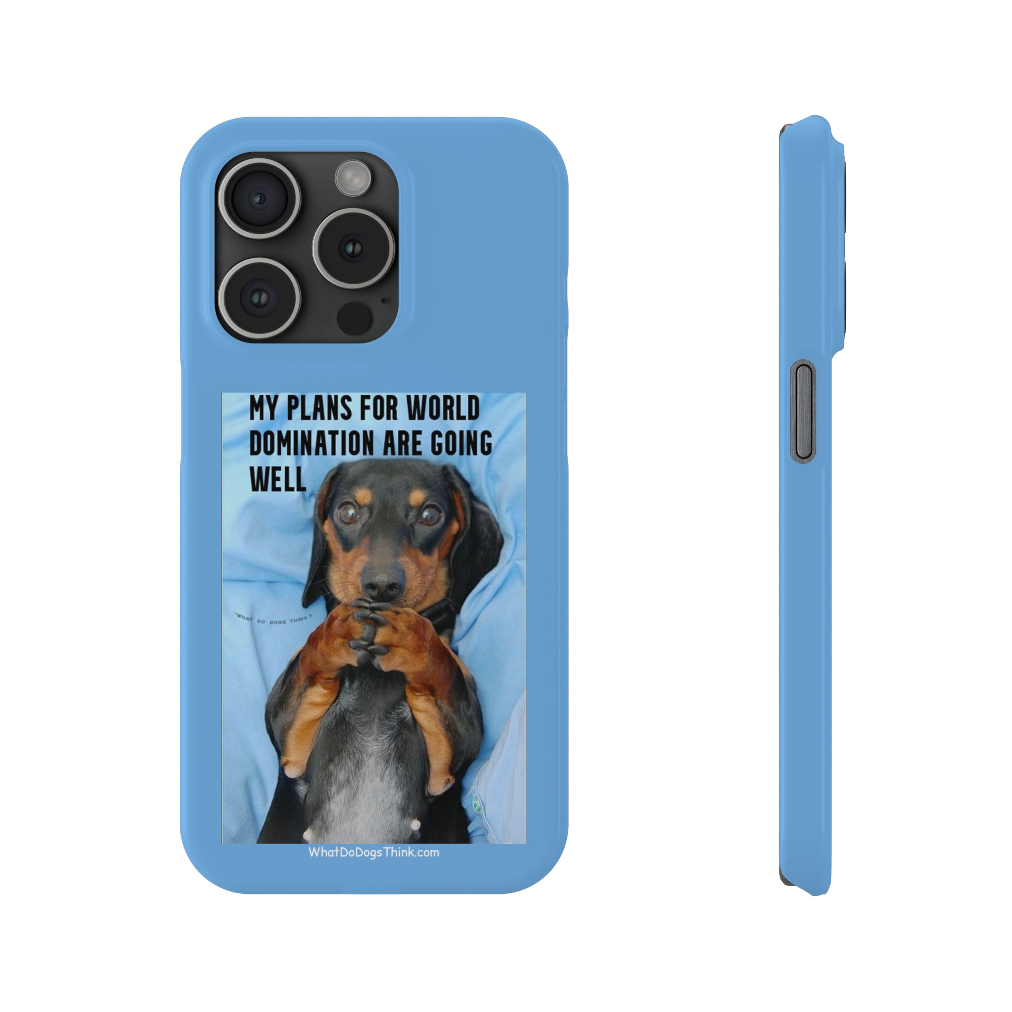 World Domination     Blue Slim Phone Cases