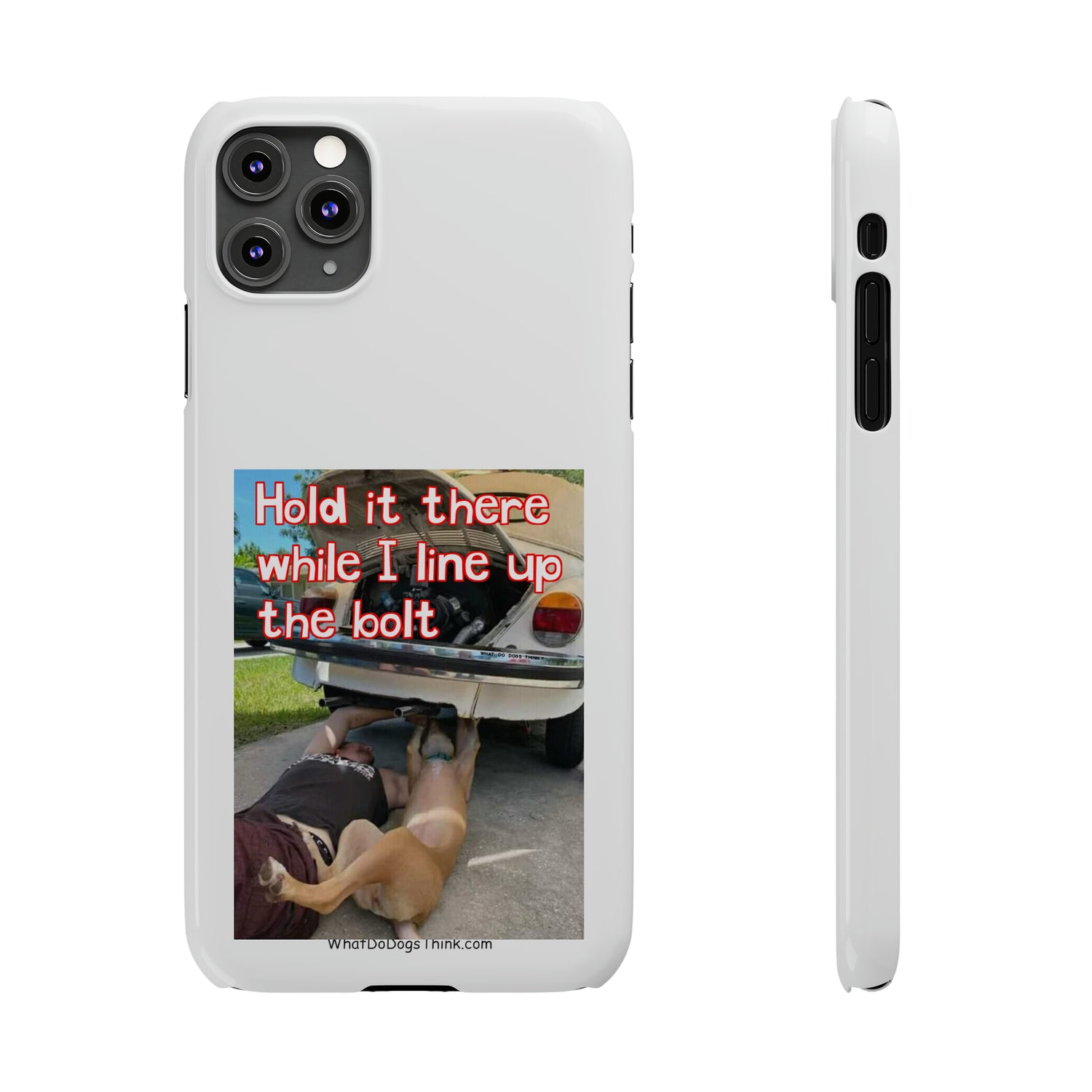 Hold It     White Slim Phone Cases