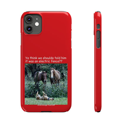 Electric Fence      Red Slim Phone Case