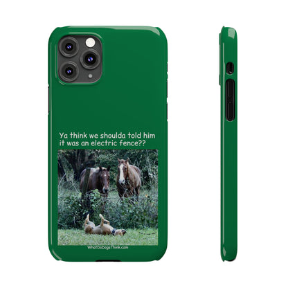 Electric Fence      Green Slim Phone Case