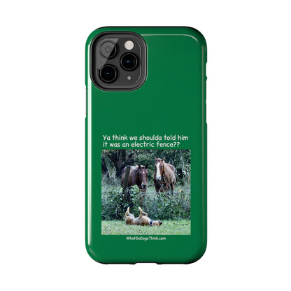 Electric Fence   Green Tough Phone Cases