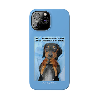 Grandma    Blue Slim Phone Cases