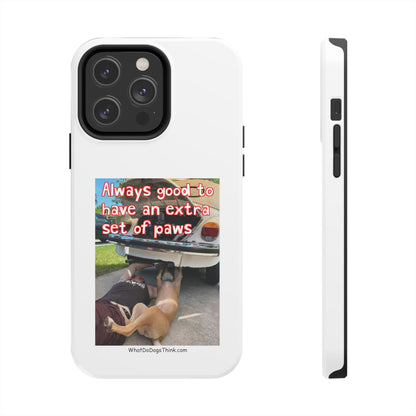 Extra Paw    White Tough Phone Cases