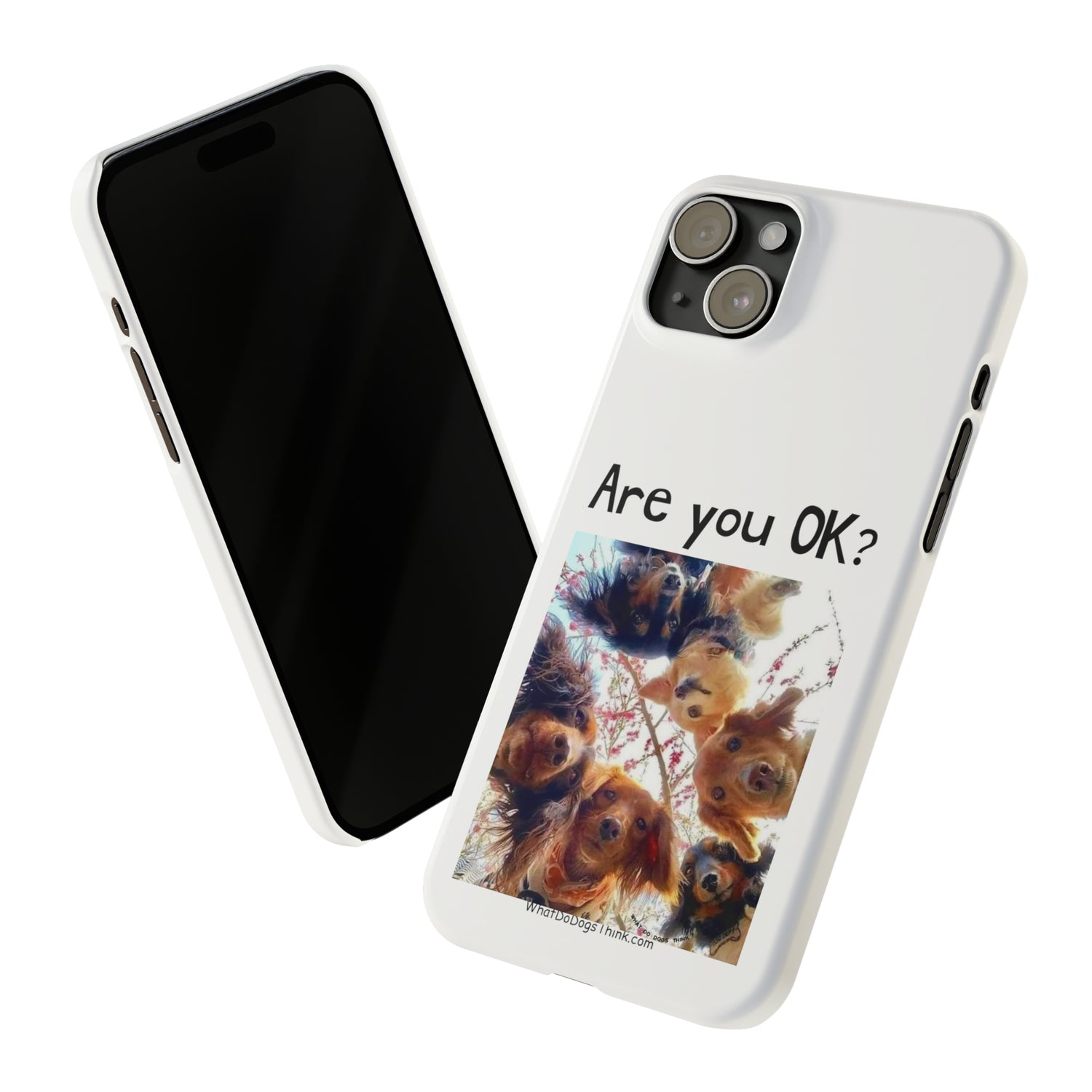 Are you OK?     White Slim Phone Cases